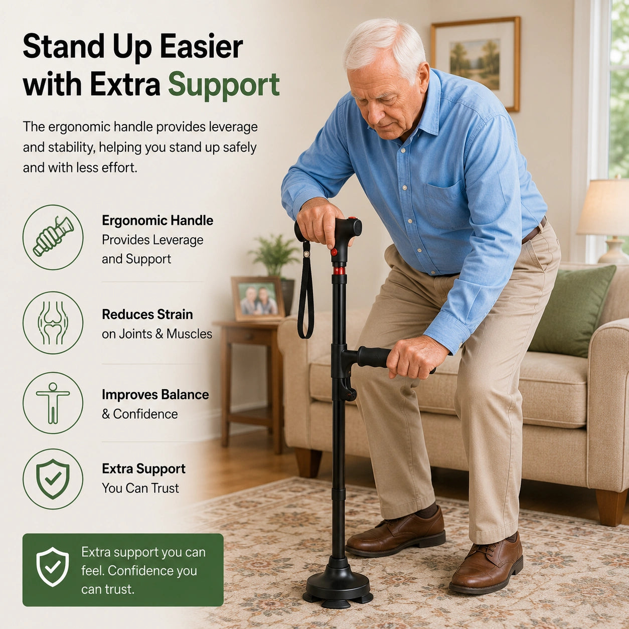 KabeCare SteadyRise™ Cane