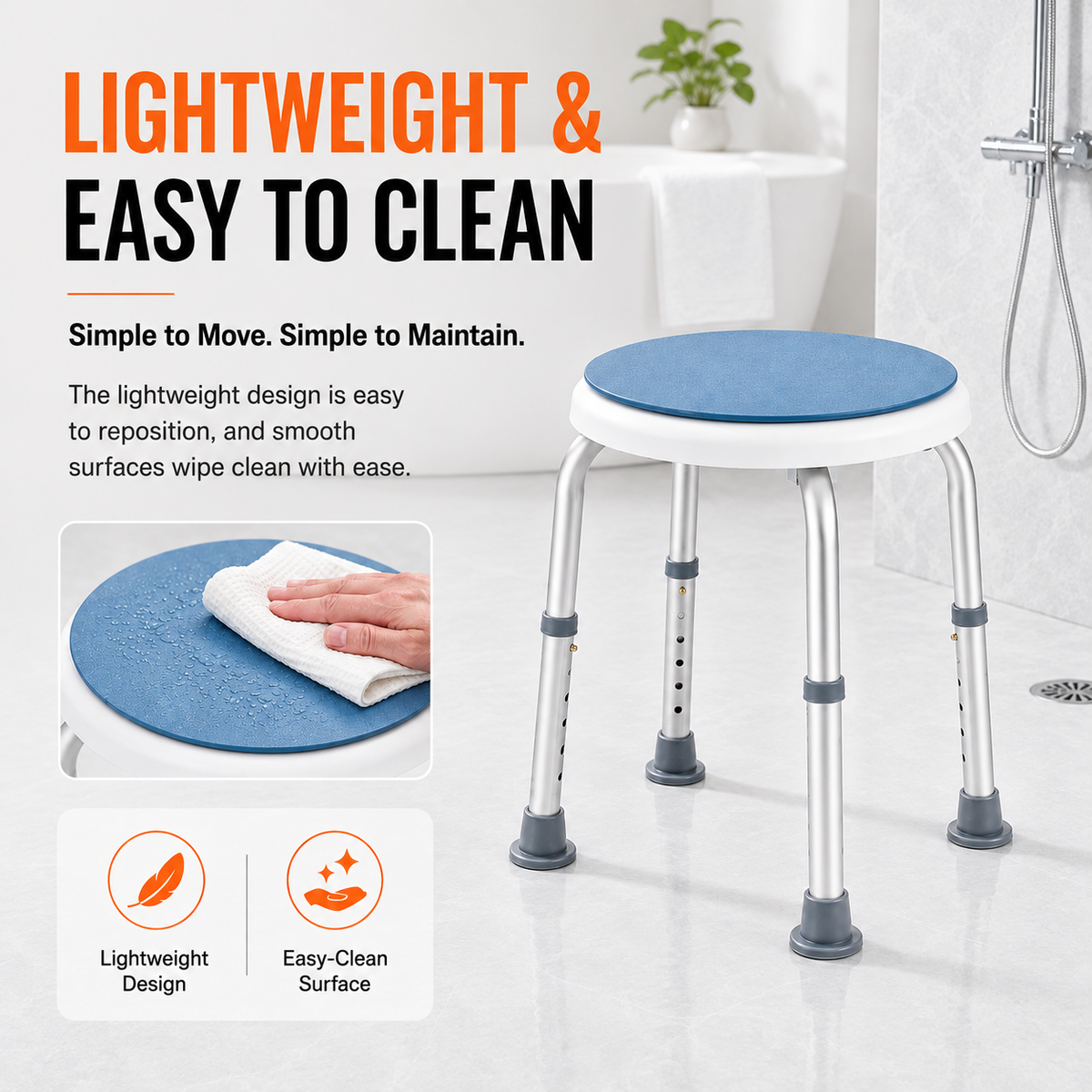 Lightweight & Easy to Clean