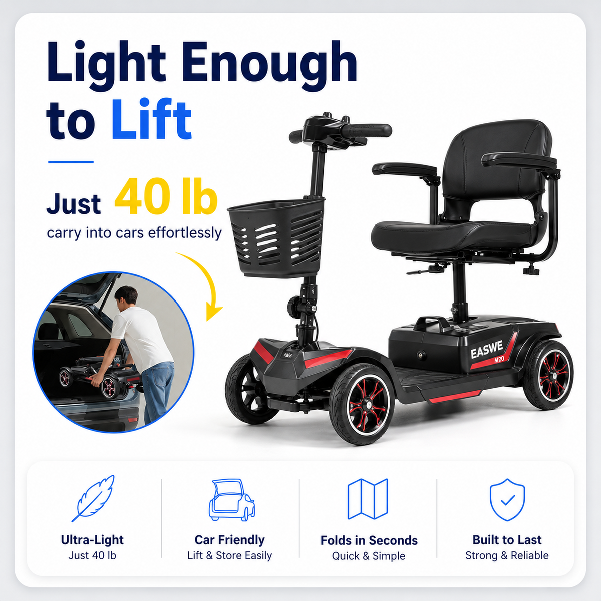 Lightweight & Car Boot Friendly