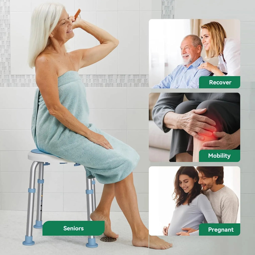 EasyTurn 360° Swivel Adjustable Shower Stool