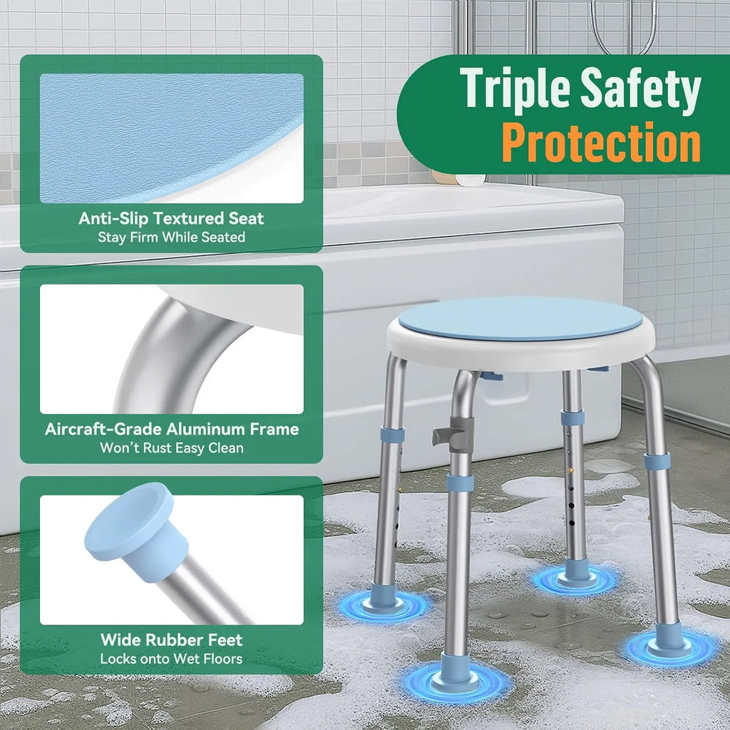 EasyTurn 360° Swivel Adjustable Shower Stool