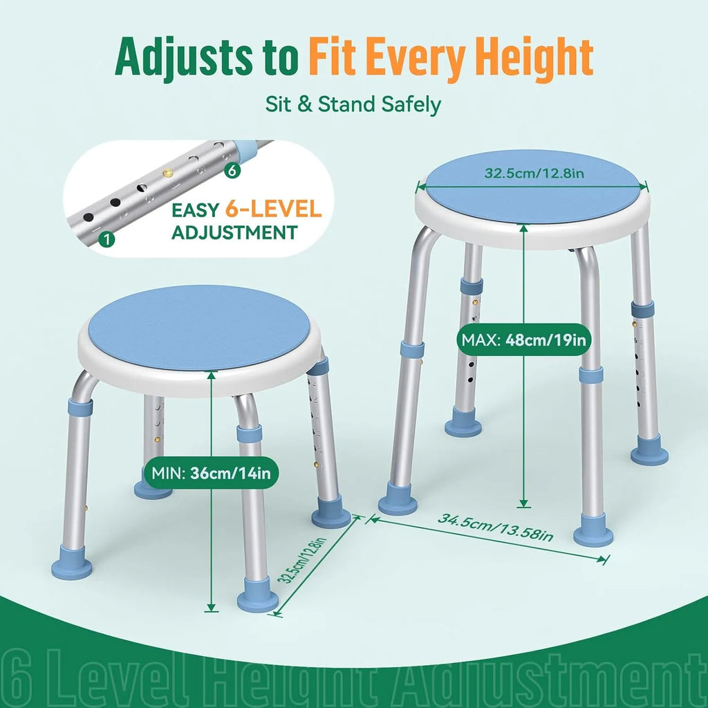 EasyTurn 360° Swivel Adjustable Shower Stool