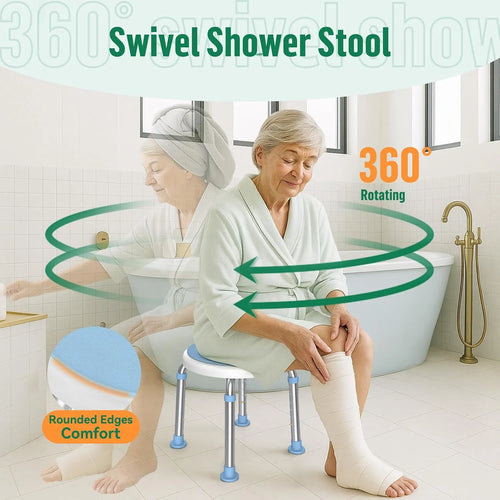 EasyTurn 360° Swivel Adjustable Shower Stool